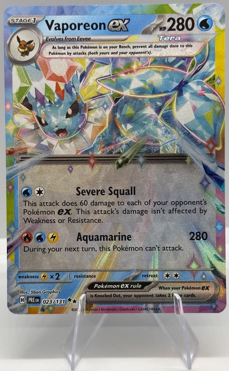 Vaporeon Ex 23/131 Pokemon Prismatic Evolutions NM