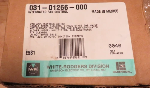 New OEM Luxaire Coleman White Rodgers Control Board 50A50-241 York 031-01266-000