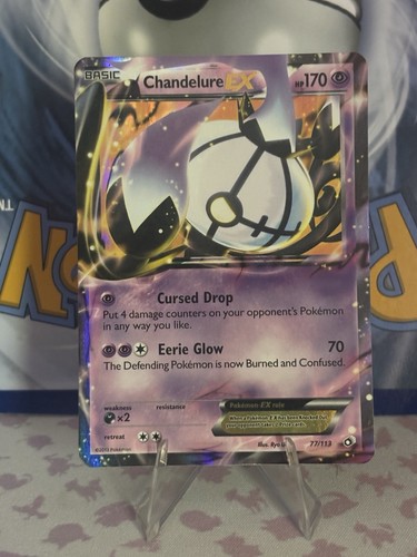 Pokemon 2013 Black & White Legendary Treasures Chandelure EX Holo #77/113