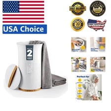 LED-Equipped Towel Warmer with Removable Lid & Safety Features – Spa Day Anytime