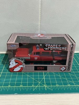 Jada Toys 2025 Ghostbusters Red Ecto-1 Transformers 1:32 Scale
