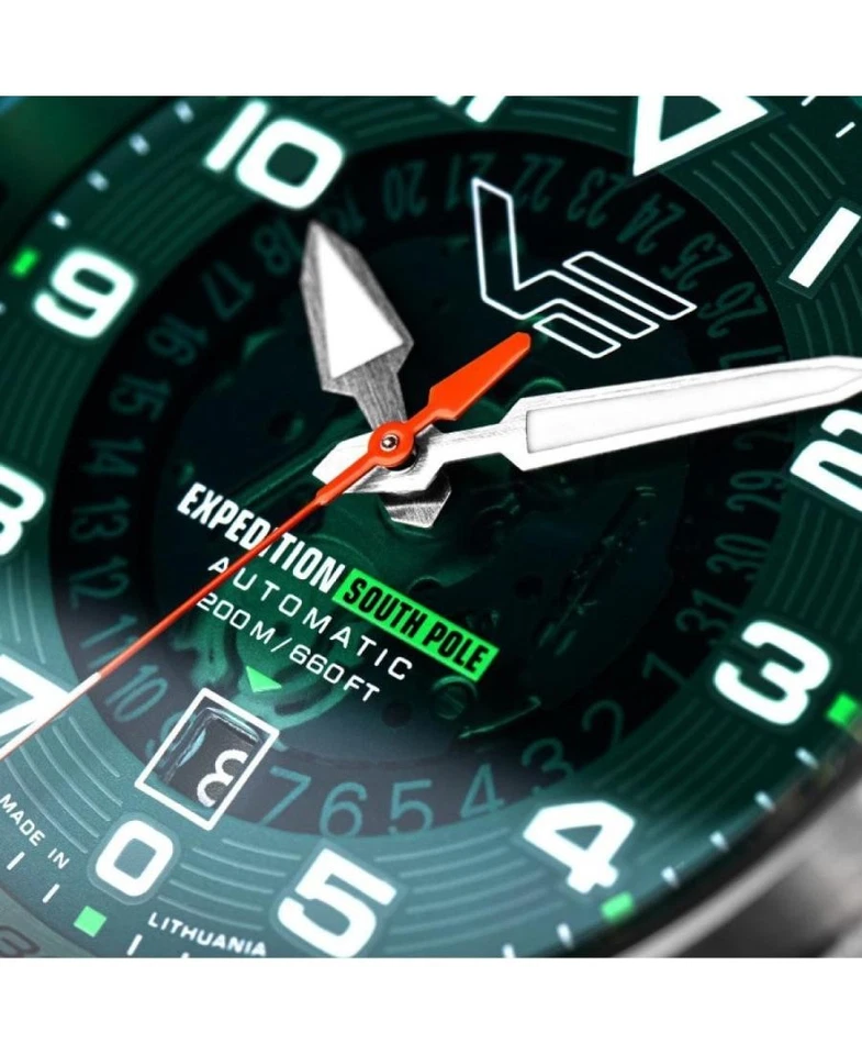 VOSTOK EUROPE Hombres Analógico Automático Informal Reloj Clásico Vestido Esfera Verde Impermeable Foto 4 de 4