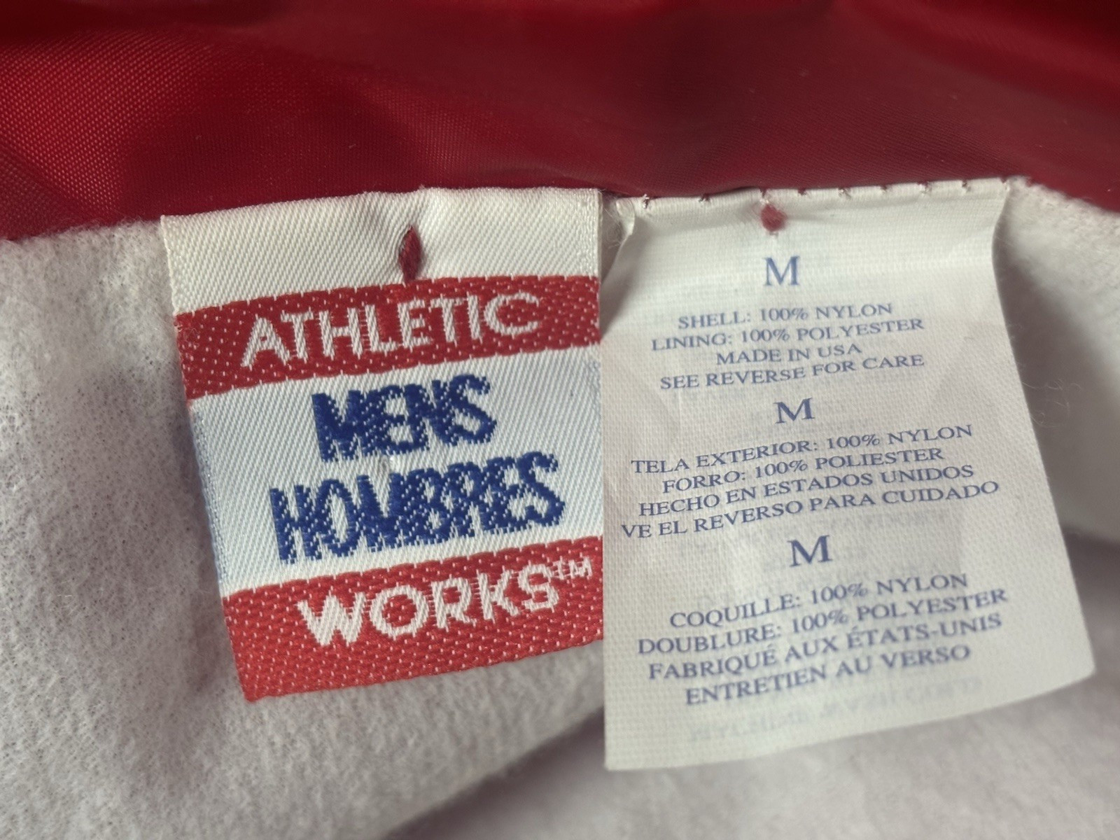 Retro Vtg Solid Red Lined Nylon Jacket Windbreake… - image 2