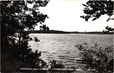 Cumberland Wisconsin Vermillion Lake RPPC Real Photo Postcard c1925-42