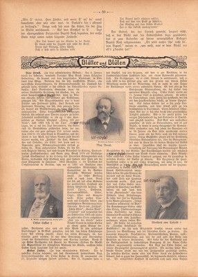 Max Bruch - 1908 - Historischer Bildbericht ~21x30cm