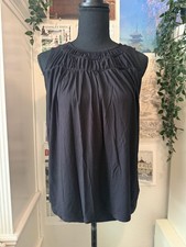 Simply Vera Vera Wang Black Ruched Babydoll Tunic Top