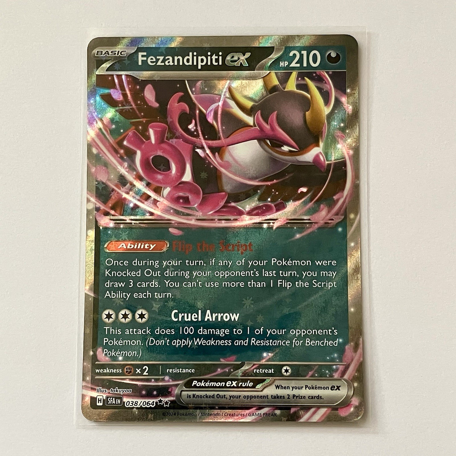 Fezandipiti ex 38/64 Ultra Rare Shrouded Fable NM Pokemon TCG Card  -fezandipity