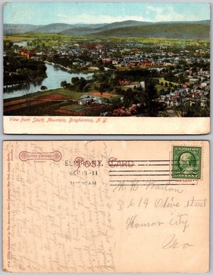 South Mountain Binghamton NY River Landscape Postcard