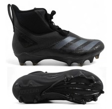 NEW Adidas Adizero Chaos 'Triple Black' Men Football Cleats Shoes, ID9103, Sz 9