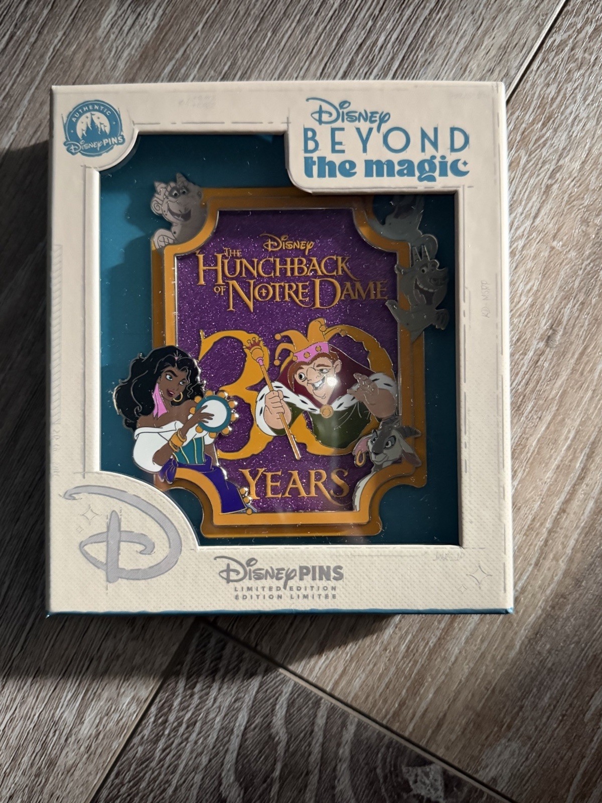 2026 D23 30th Anniversary Hunchback of Notre Dame Pin LE 800 Glitter Esmeralda