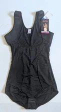 Maidenform Open Bust Firm Control Shapewear Body Shaper Bodysuit Black Sze Large