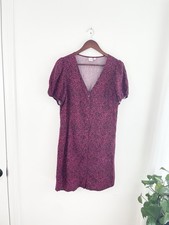 Gap M Pink Black Short Sleeve Shift Dress Knee Length Women’s Medium 