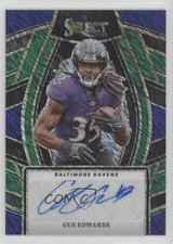 2023 Panini Select Signatures Green Prizm 5/5 Gus Edwards #SELS-GED Auto 7sd
