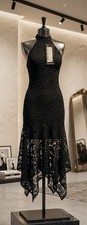 NWT Boohoo Black Lace Halter Mini Dress - Size 8