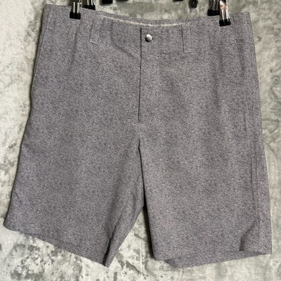 Callaway Golf Shorts Mens 34 Gray Micro Print Flat Front Performance 9  Inseam