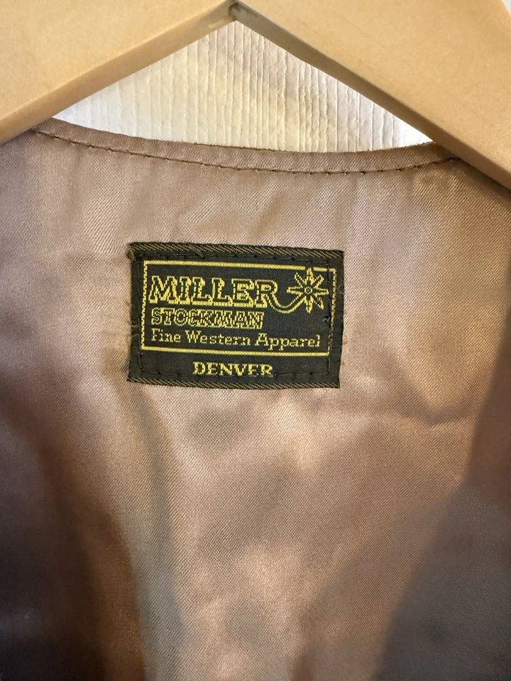 Chaleco de cuero suave vintage de los años 70/80 marrón bourbon talla para hombre M/mujer L Foto 2 de 4