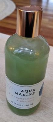 Bath & Body Works AQUA MARINE 2-IN-1 Bubble Wash Bath Milk 10 oz Mineral Co RARE