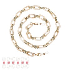 Stylish Resin Eyeglasses Chain for Woman, Resin Mask Lanyard, Khaki