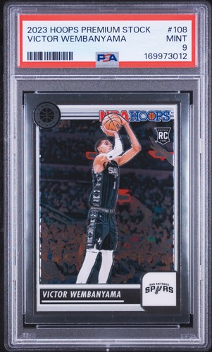 2023 PANINI HOOPS PREMIUM STOCK #108 VICTOR WEMBANYAMA ROOKIE RC PSA 9