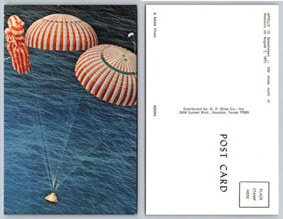 Apollo Capsule Ocean Splashdown Postcard