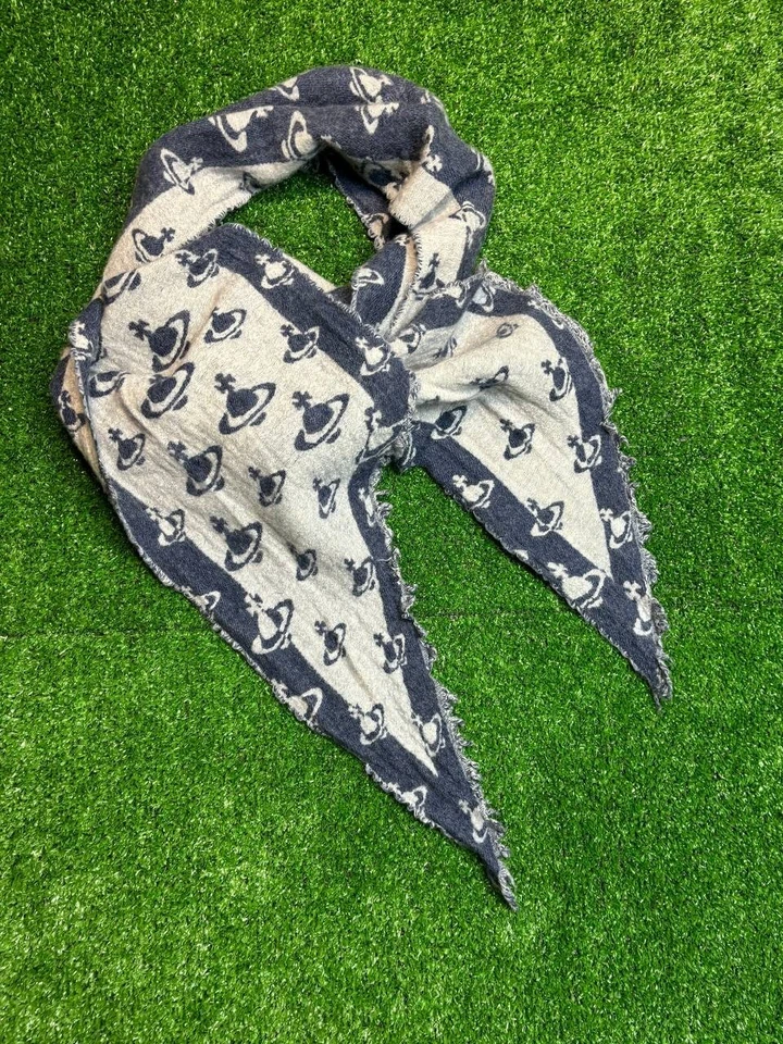 Vivienne Westwood bufanda de lana de archivo azul opio Foto 4 de 4