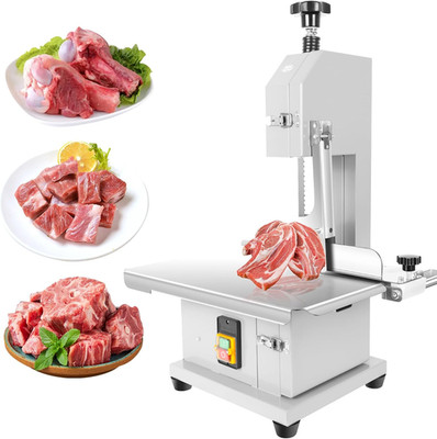 1500W Electric Meat Saw for Butchering, Commercial Meat Cutter Machine with 8 Sa