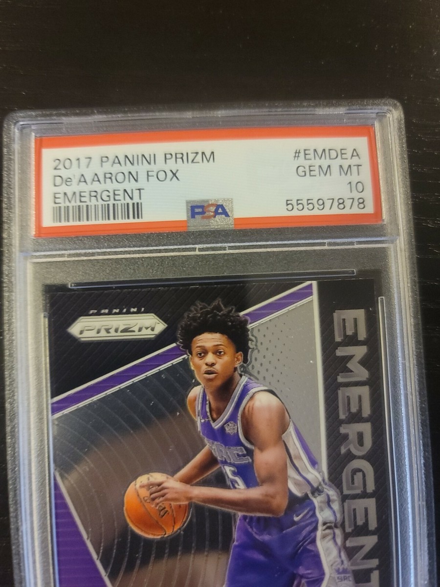 2017-18 Panini Prizm Emergent De'Aaron Fox #EM-DEA PSA 10 GEM MT