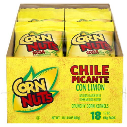 Corn Nuts Chile Picante con Limon Crunchy Corn Kernels 1.7 Ounce (Pack of 18)