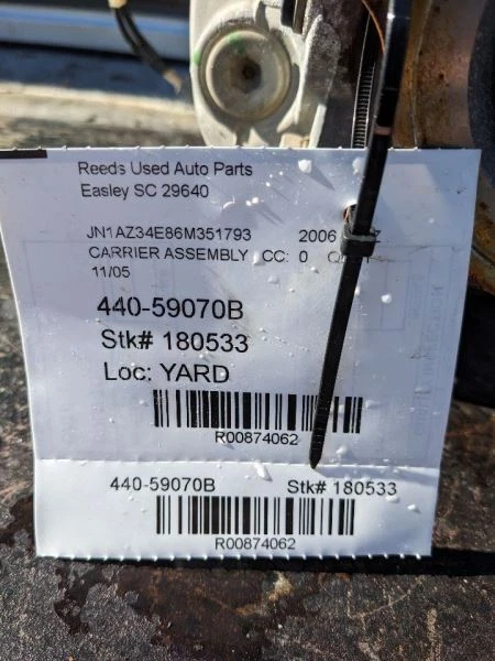 Transmisión automática convertible Carrier relación 3,357 compatible con 03-09 350Z 874062 Foto 2 de 4