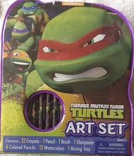 Teenage Mutant Ninja Turtles TMNT Art Set Crayons School Supplies