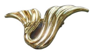 Authentic Vintage 1980's WAVE Goldtone Pin/ Brooch Pendant -Gold Plated?