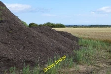 Photo 6x4 Giant mound of topsoil North Togston At the edge of a field of  c2013