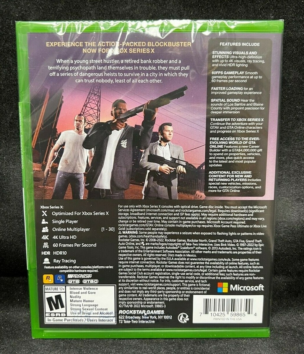 Grand Theft Auto V - Xbox Series X - ShopB - 14 anos!