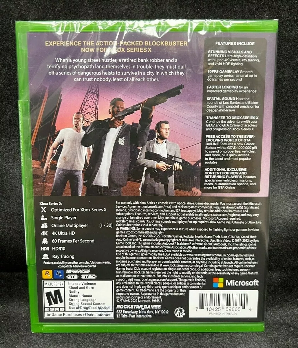 GTA V (Xbox 360) Edition on Xbox Series X 