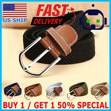 Elastic Fabric Braided Belt,Enduring Stretch Woven Belt for Unisex Men/Women/Jun