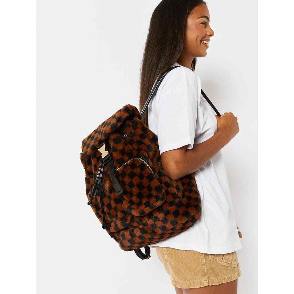 SKINNYDIP LONDON Checkerboard Fluff Utility Backpack SKINNYDIP LONDON Cord Daisy Backpack New | Mercari main image 4