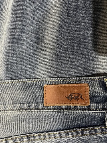 Ecko Unltd Jeans 42 Mens Blue Baggy Skater Denim Y2K Loose Grunge Faded Wash - Picture 7 of 12