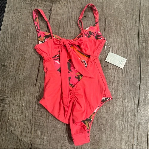 Maaji Coral Lava Reversible One Piecee Swimsuit.