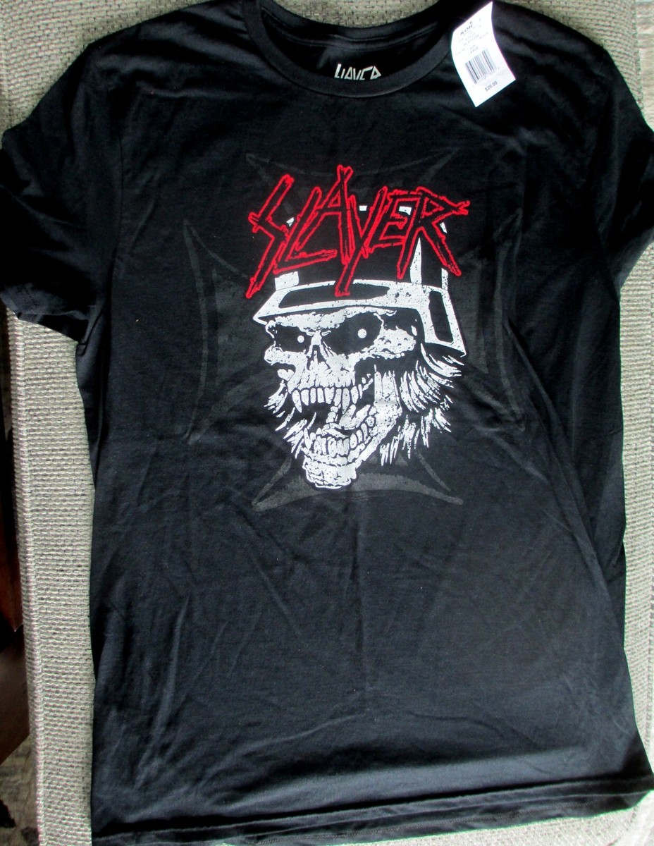 SLAYER Tshirt 黒 M ロック バンドT ミュージシャン NEW Slayer Skull / Helmet Metal Band Black T-shirt, LARGE | eBay