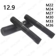 Pernos de doble extremo de acero negro 12,9 varillas de sujeción tipo M22 M24 M27 M30 M33 M36