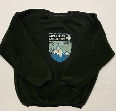 VTG Disneyland Animal Kingdom Mountain Rescue Everest Green Sweater Size 2XL XXL