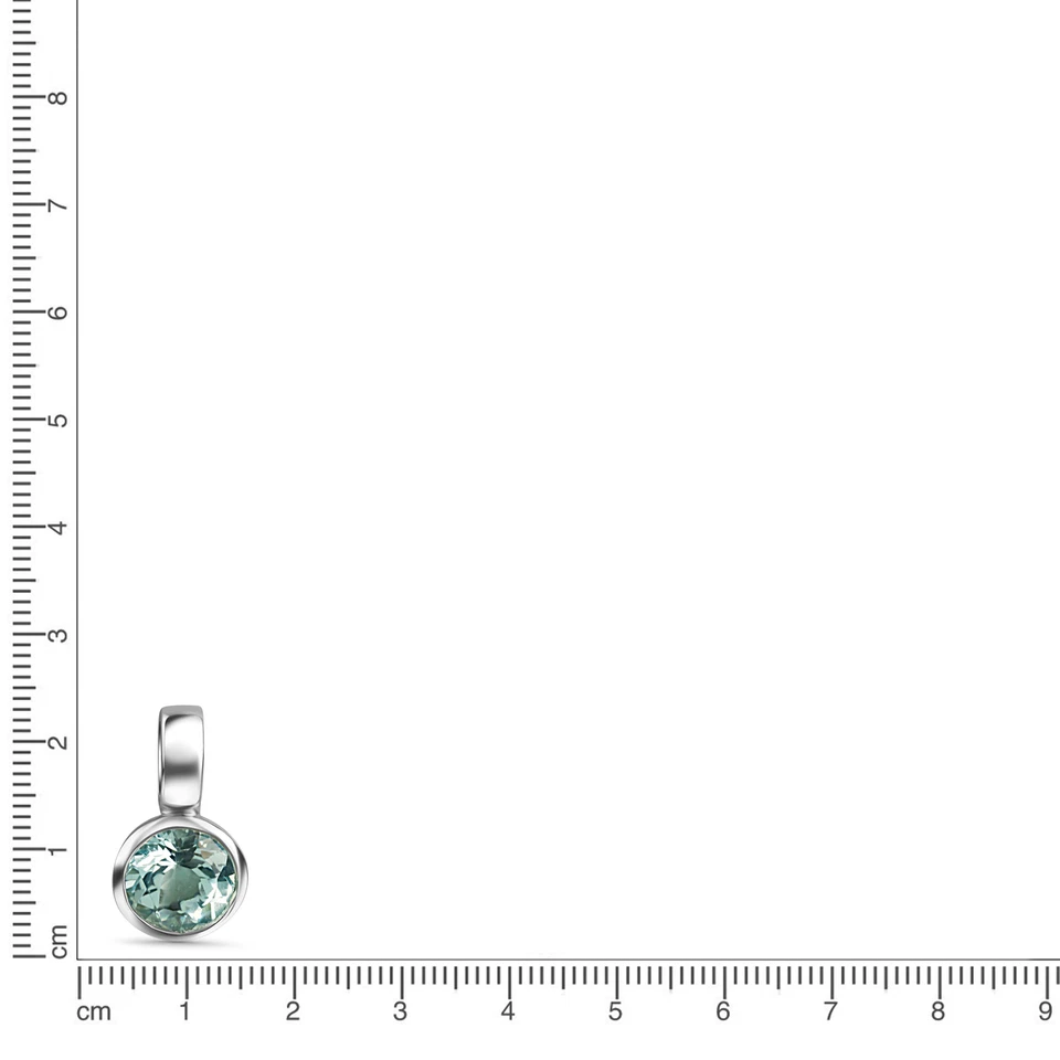 Ciondolo Vivance in argento sterling 925/- rodiato con 1 sintetizzatore. Spin... - Immagine 2 di 2