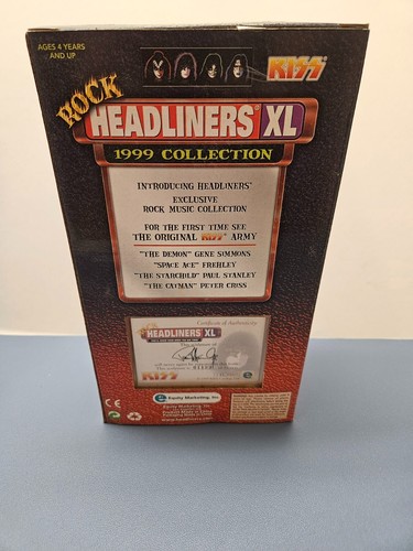 KISS PAUL STANLEY Rock Headliners XL from 1999 new in unopened box COA #01193 - Picture 3 of 7