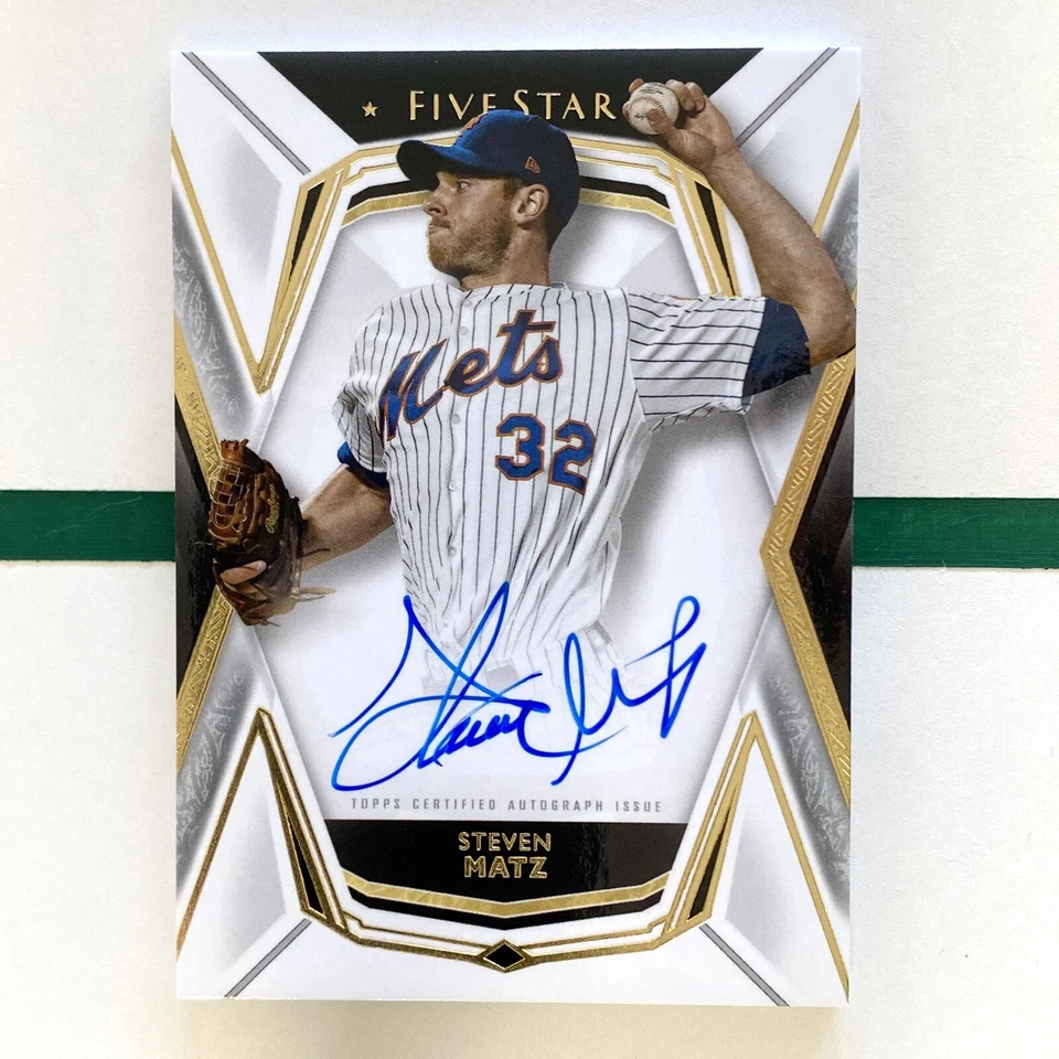 Steven Matz Auto On Card Blue Ink 2019 Topps Five Star New York Mets - Image 4 of 4