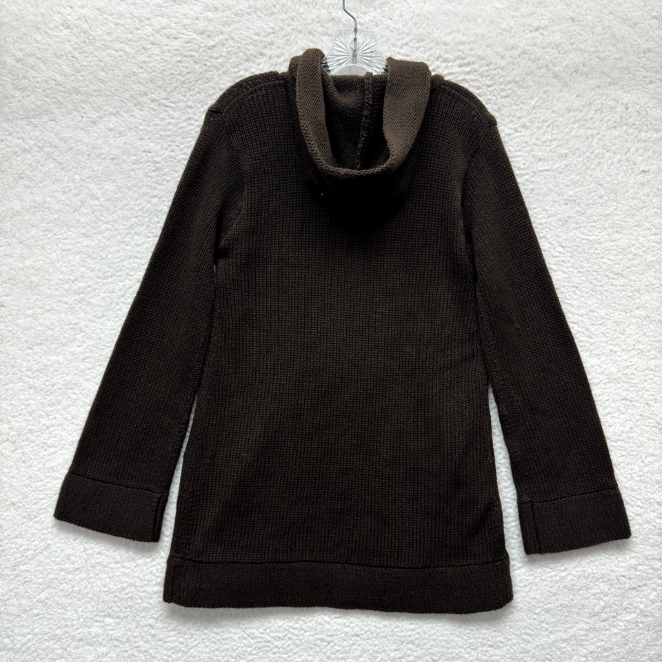 Cárdigan Suéter Vintage Y2K Grande XL Marrón Con Capucha Boho Fairy Grunge Whimsigoth Foto 2 de 4