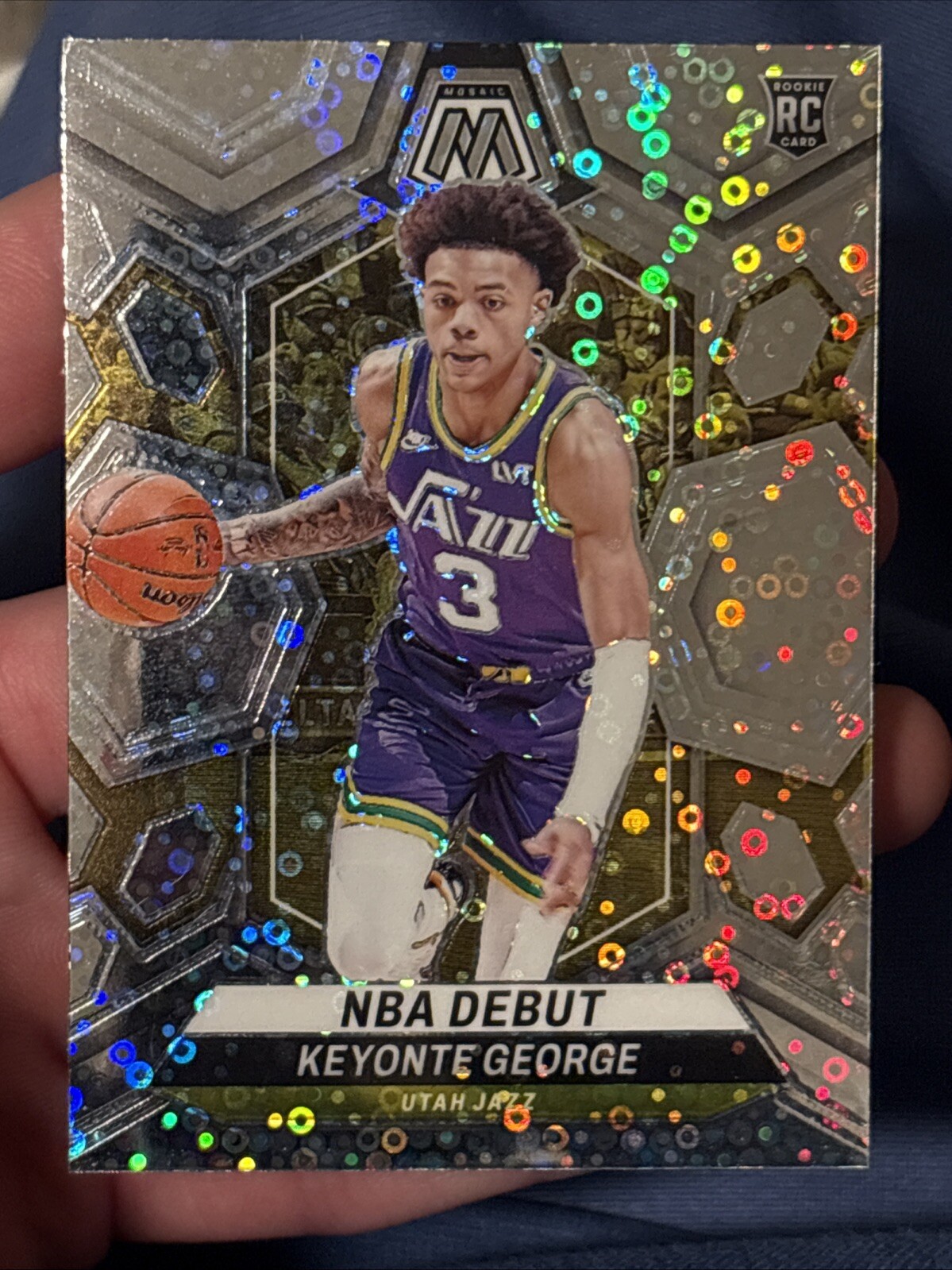 2023-24 Panini Mosaic Keyonte George Fast Break Silver Prizm NBA Debut RC #251