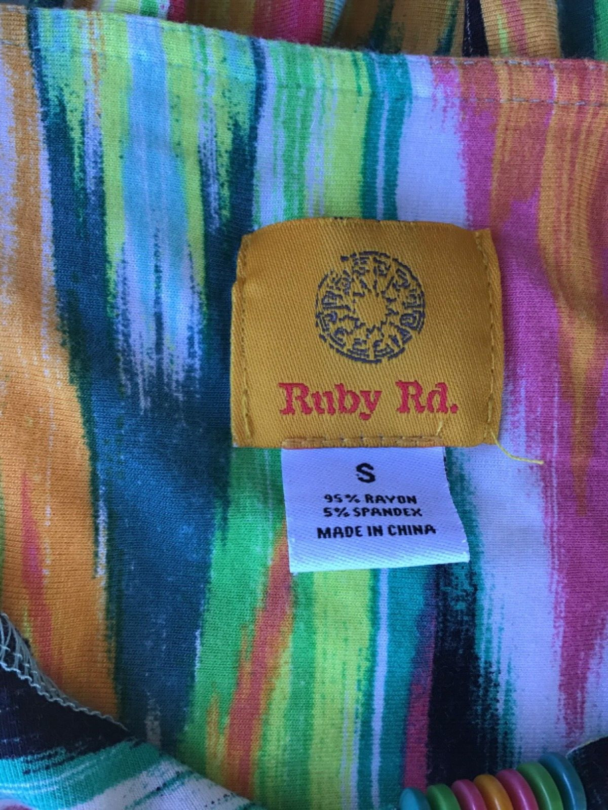 Ruby Rd. Striped Multicolor Small Tunic Scoop Nec… - image 2