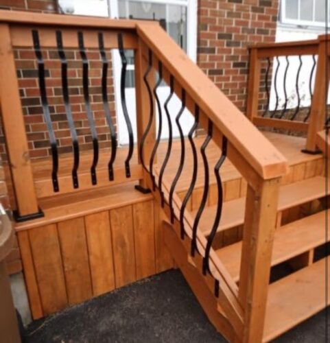Curve Deck Balusters, 29.5"x1" Aluminum Alloy Deck Railing for Composite Deck, S
