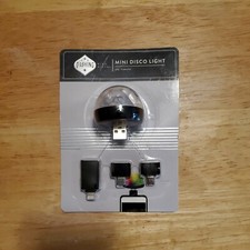 Dashing Fine Gifts Mini Disco Light, 3 Adapters Included