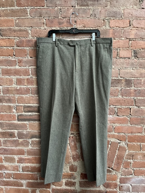 Loro Piana Men’s Pants, Sz 58 IT/ 41 x 29 US, Gray Melange 100% Cotton Italy